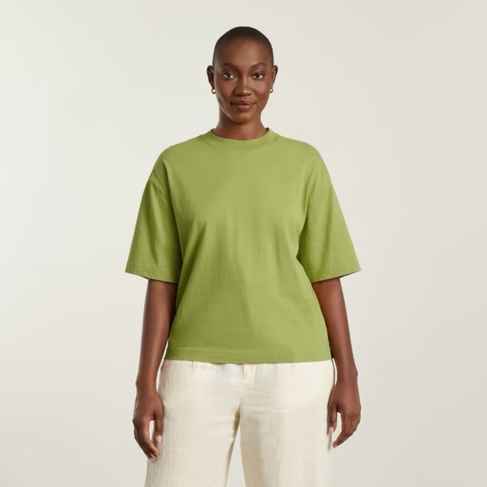 Everlane The Premium Weight Relaxed Tee - Pepper - Size S